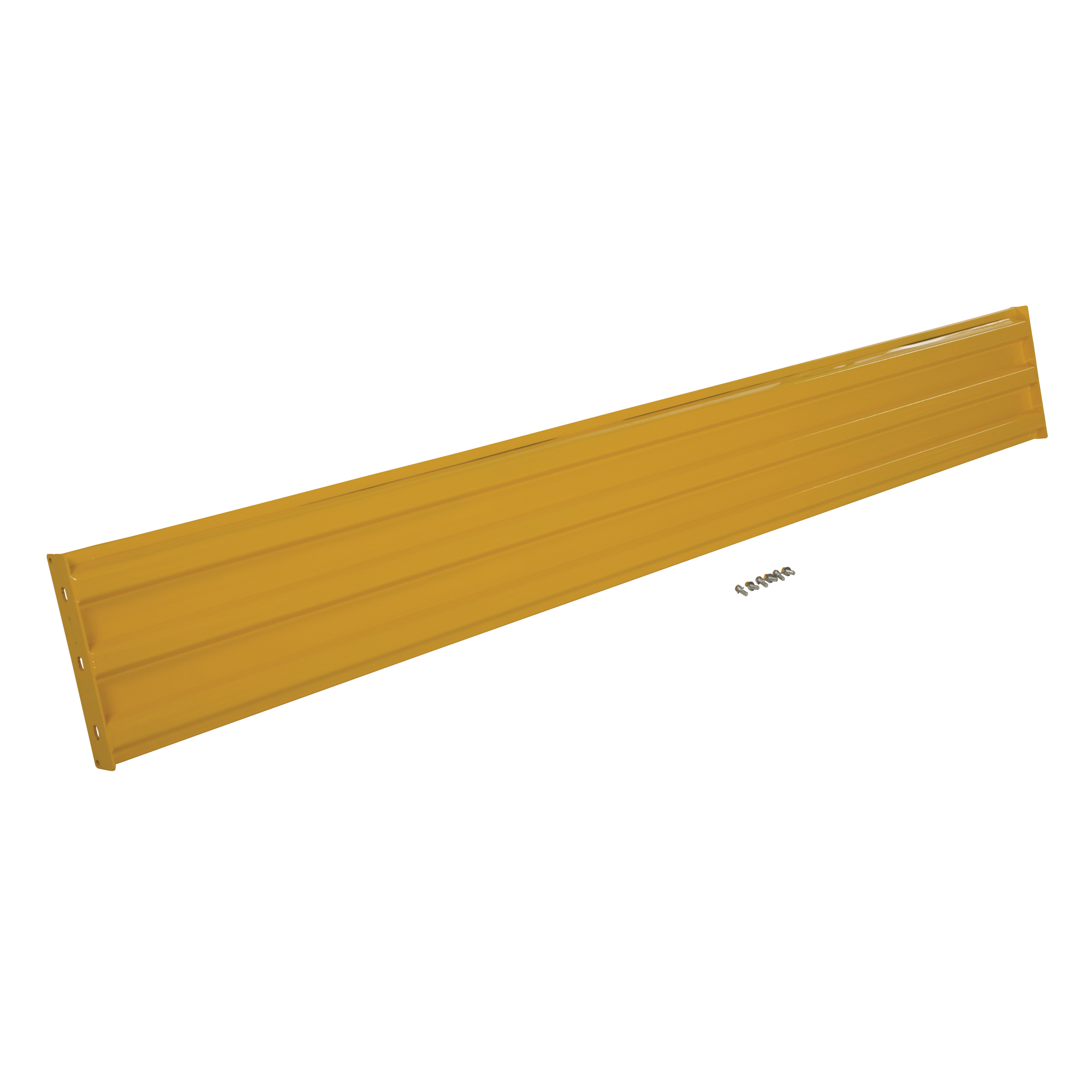 Vestil Steel 3 Ribbed Bolt On Style Guard Rail 113.875 In. Length Yellow